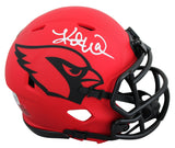 Cardinals Kurt Warner Authentic Signed Rave Speed Mini Helmet BAS Witnessed 2