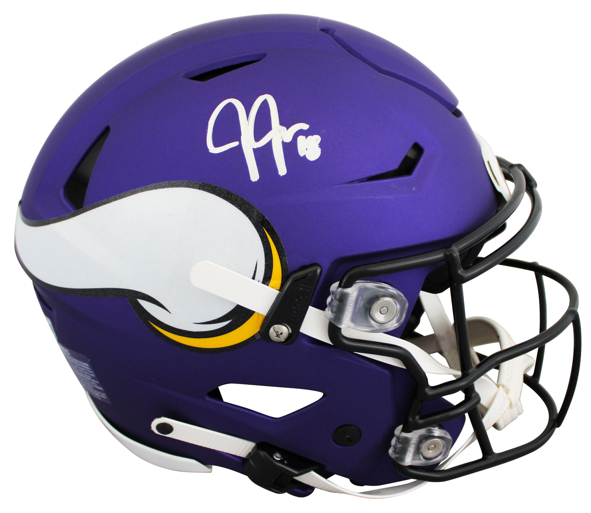 Vikings Justin Jefferson Authentic Signed Speed Flex Full Size Helmet BAS Wit 2