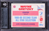 Kings Wayne Gretzky Signed 1988 Topps Sticker Inserts #11 Card BAS Slabbed