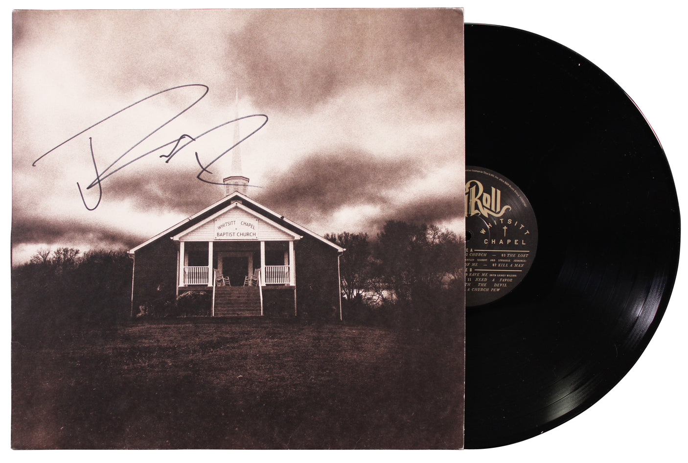 Jelly Roll Authentic Signed Whitsitt Chapel Album Cover W/ Vinyl BAS #BR84253