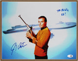 William Shatner Star Trek "To Boldly Go" Signed 11x14 Framed Photo JSA #WB807766