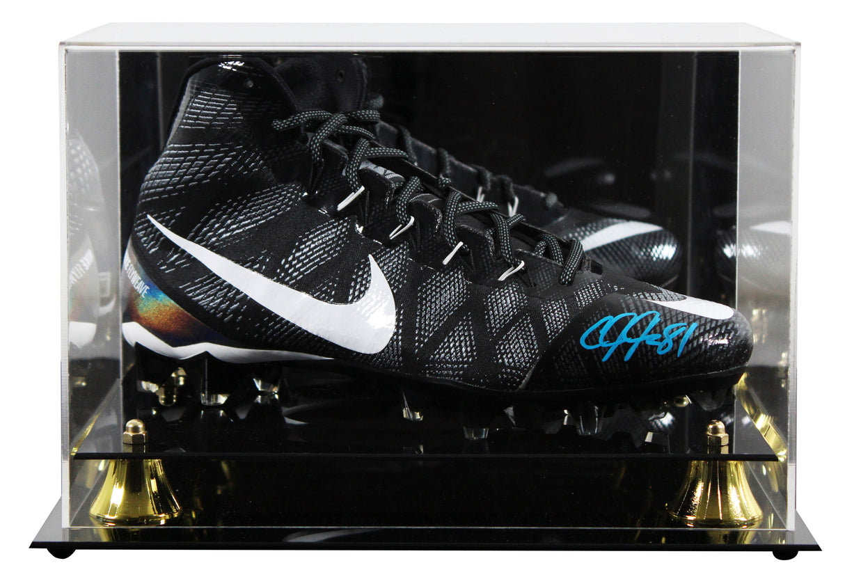 Lions Calvin Johnson Signed Signature Series Right Football Cleat W/ Case BAS W