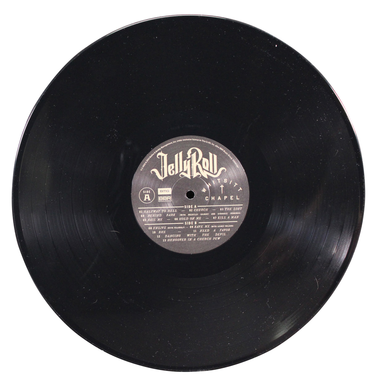 Jelly Roll Authentic Signed Whitsitt Chapel Album Cover W/ Vinyl BAS #BR84253