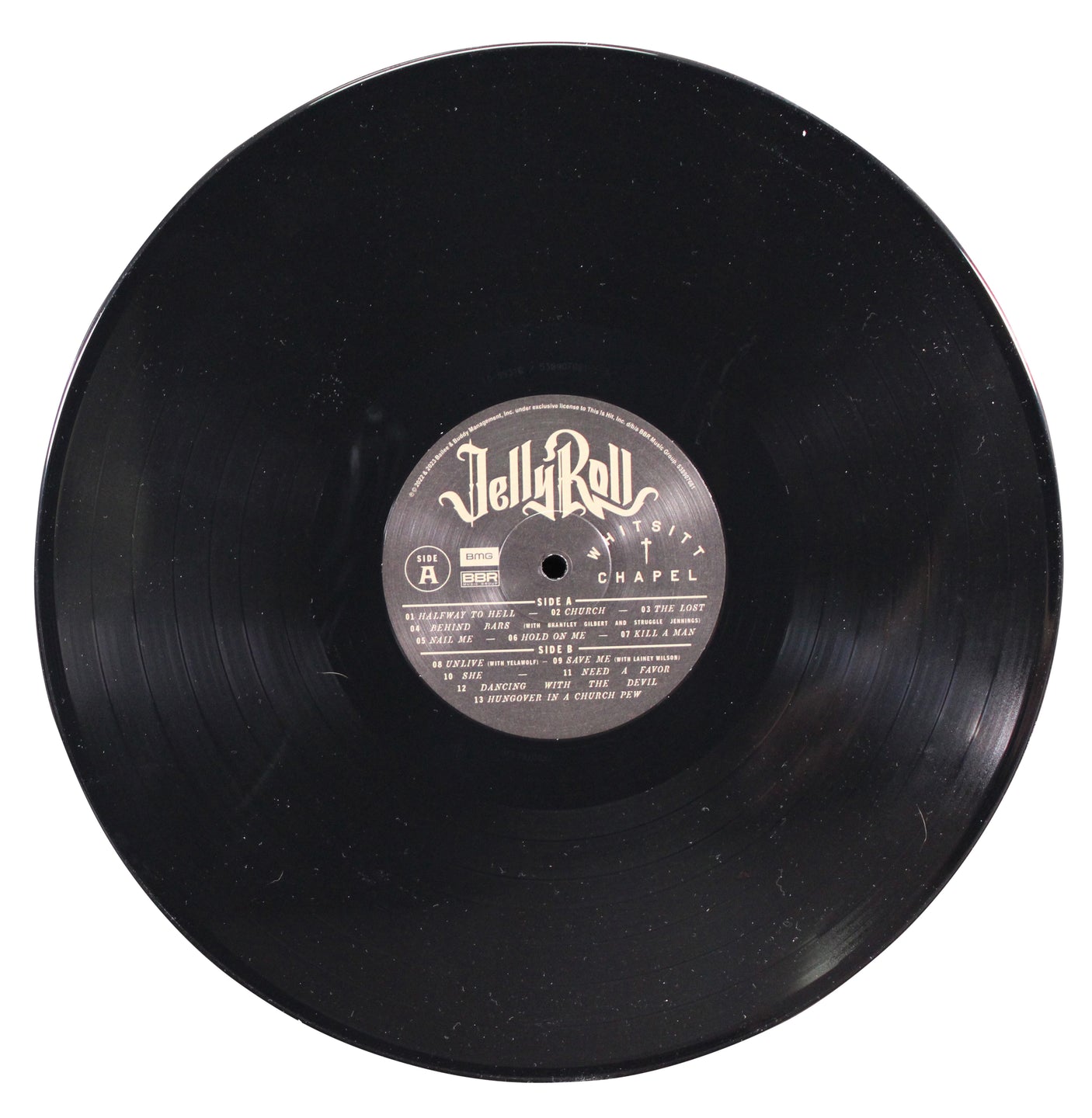 Jelly Roll Authentic Signed Whitsitt Chapel Album Cover W/ Vinyl BAS #BR84253