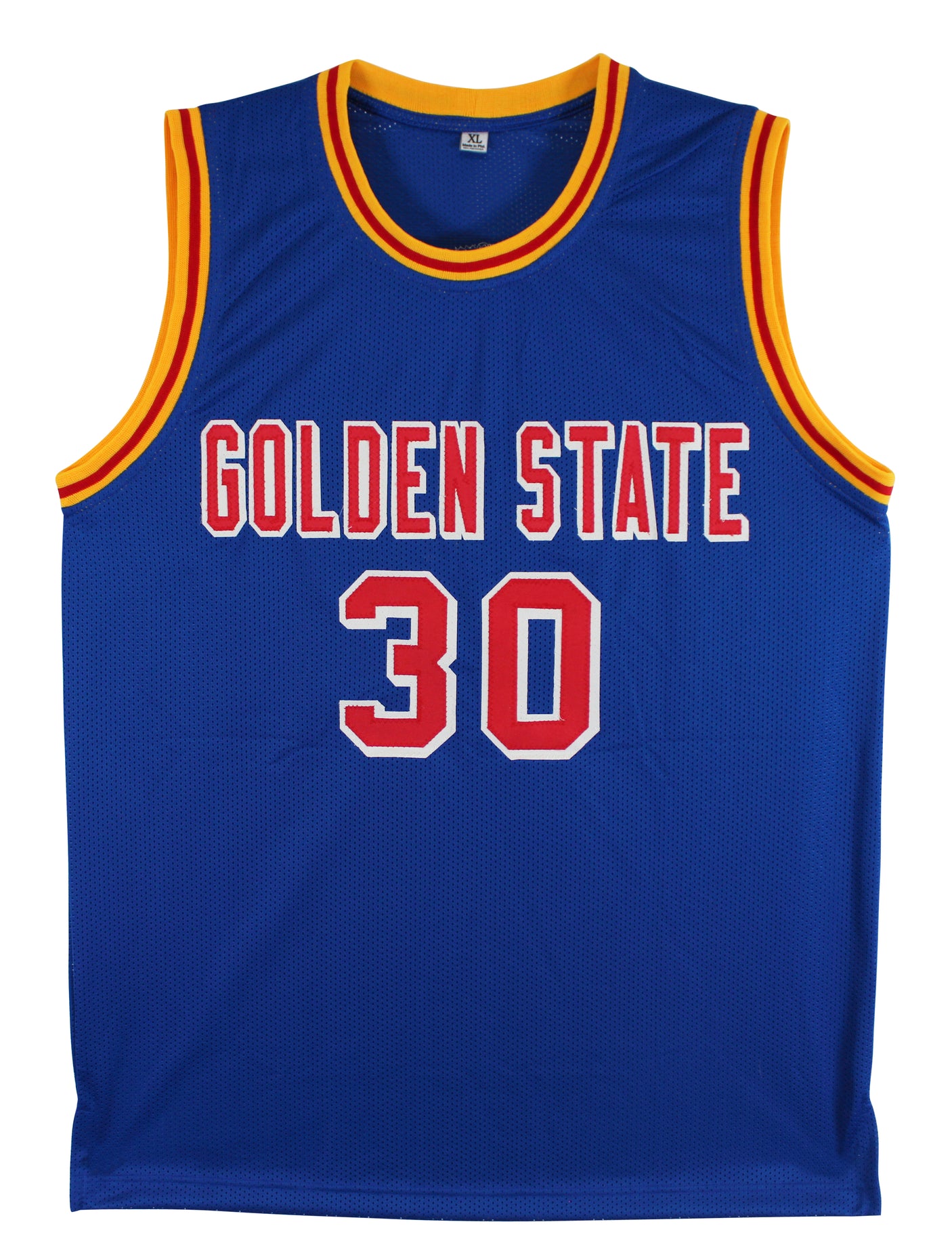 Stephen Curry Authentic Signed Blue Pro Style Jersey w/ Red Numbers JSA #AS85314