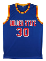 Stephen Curry Authentic Signed Blue Pro Style Jersey w/ Red Numbers JSA #AS85314