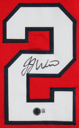 J.J. Wetherholt Authentic Signed Red Pro Style Framed Jersey BAS Witnessed