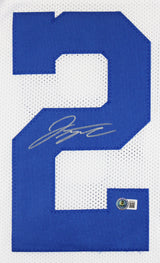 Jonathan Taylor Authentic Signed White Pro Style Jersey Autographed BAS