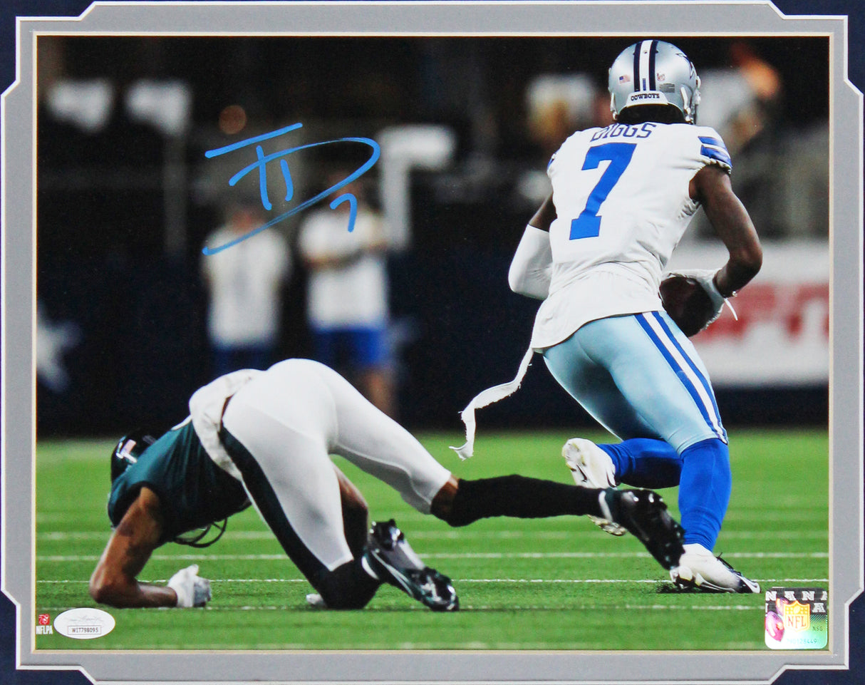 Cowboys Trevon Diggs Authentic Signed 11x14 Framed Photo JSA #WIT798095