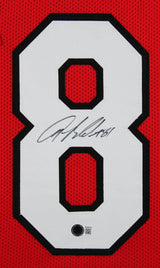 Anquan Boldin Authentic Signed Red Pro Style Framed Jersey BAS Witnessed