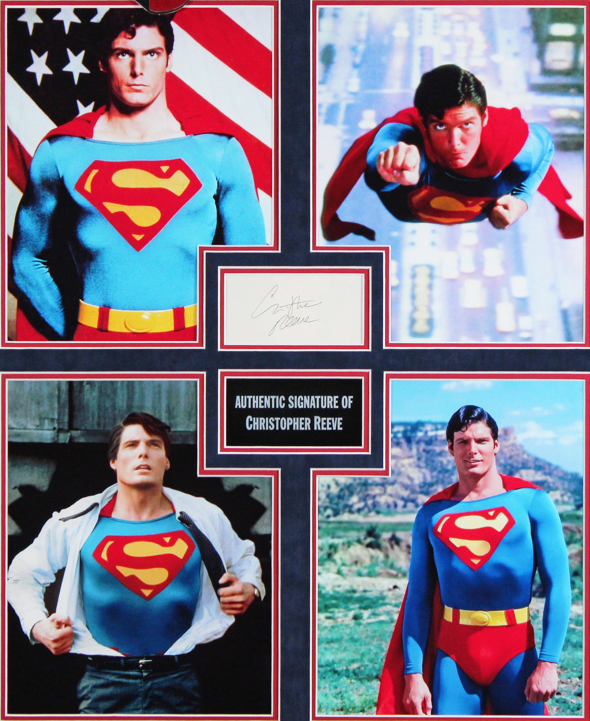 Christopher Reeve Superman Authentic Signed & Framed 3x5 Index Card BAS #AC33413
