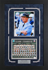 Cowboys Tom Landry Authentic Signed 8x10 Framed Photo Autographed JSA #F90702