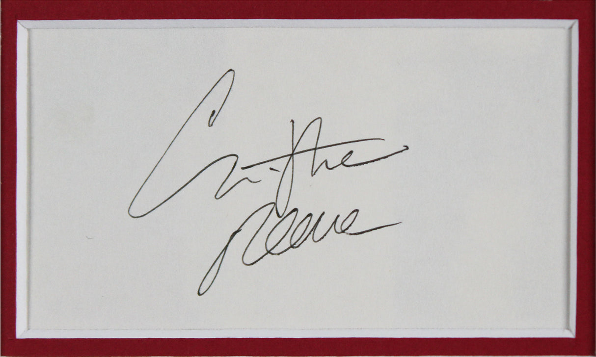 Christopher Reeve Superman Authentic Signed & Framed 3x5 Index Card BAS #AC33413