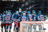 Rangers (3) Richter, Messier & Graves Signed 8.5x11 Framed Photo Steiner