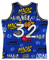 Magic Shaquille O'Neal Signed Alt Blue M&N 1994-95 HWC Swingman Jersey BAS Wit