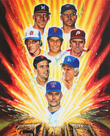 300 Win Club (8) Ryan, Seaver, Spahn +5 Signed 18x24 Framed Photo JSA #TT08650
