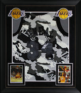 Lakers Shaquille O'Neal Signed Alt Camo M&N 96-97 HWC Swingman Framed Jersey BAS