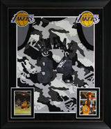 Lakers Shaquille O'Neal Signed Alt Camo M&N 96-97 HWC Swingman Framed Jersey BAS