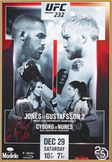 Cris Cyborg Authentic Signed & Framed 16x24 MMA 232 Poster JSA #AJ97877