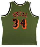 Lakers Shaquille O'Neal Signed Green M&N 1996-97 HWC Swingman Jersey BAS Witness