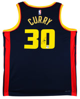 Warriors Stephen Curry Signed Navy Blue Nike 2024 City Swingman Jersey JSA