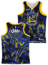 Warriors Stephen Curry Authentic Signed Blue Nike Select Jersey BAS Witnessed