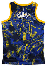Warriors Stephen Curry Authentic Signed Blue Nike Select Jersey BAS Witnessed