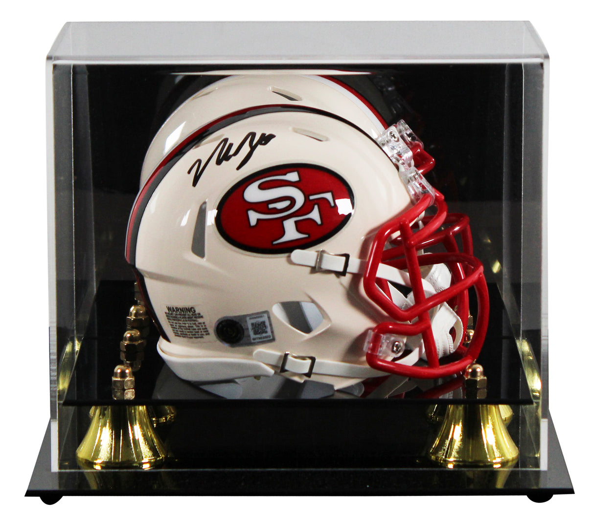 49ers Nick Bosa Authentic Signed Retro Speed Mini Helmet W/ Case BAS Witnessed