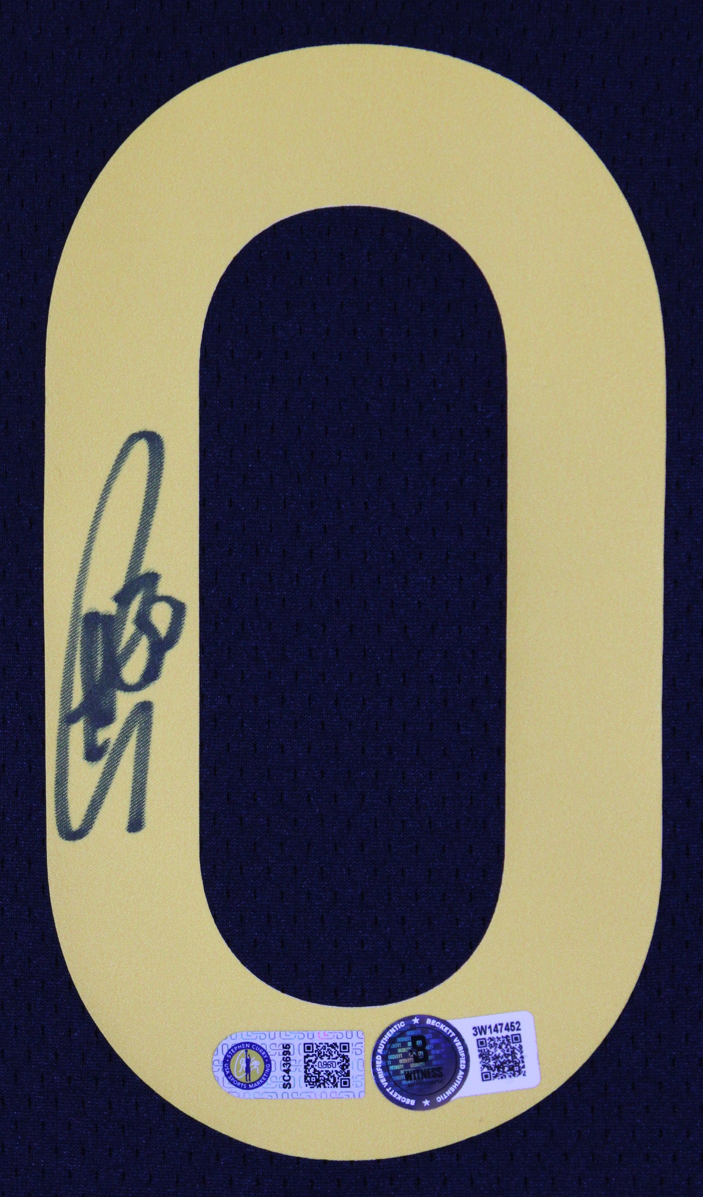 Warriors Stephen Curry Signed Black Jordan Brand Nike Swingman Jersey BAS Wit