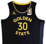 Warriors Stephen Curry Signed Black Jordan Brand Nike Swingman Jersey BAS Wit