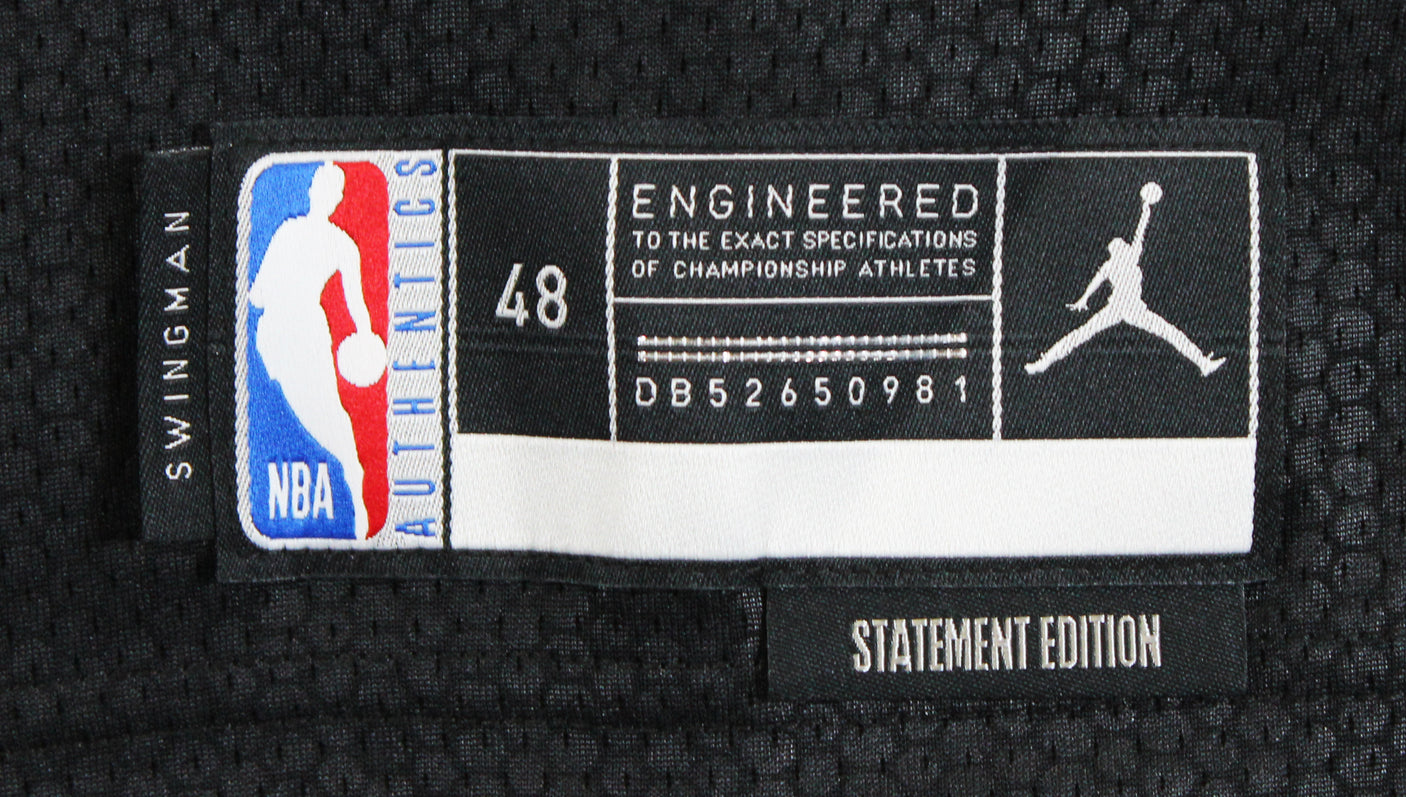 Warriors Stephen Curry Signed Black Jordan Brand Nike Swingman Jersey BAS Wit