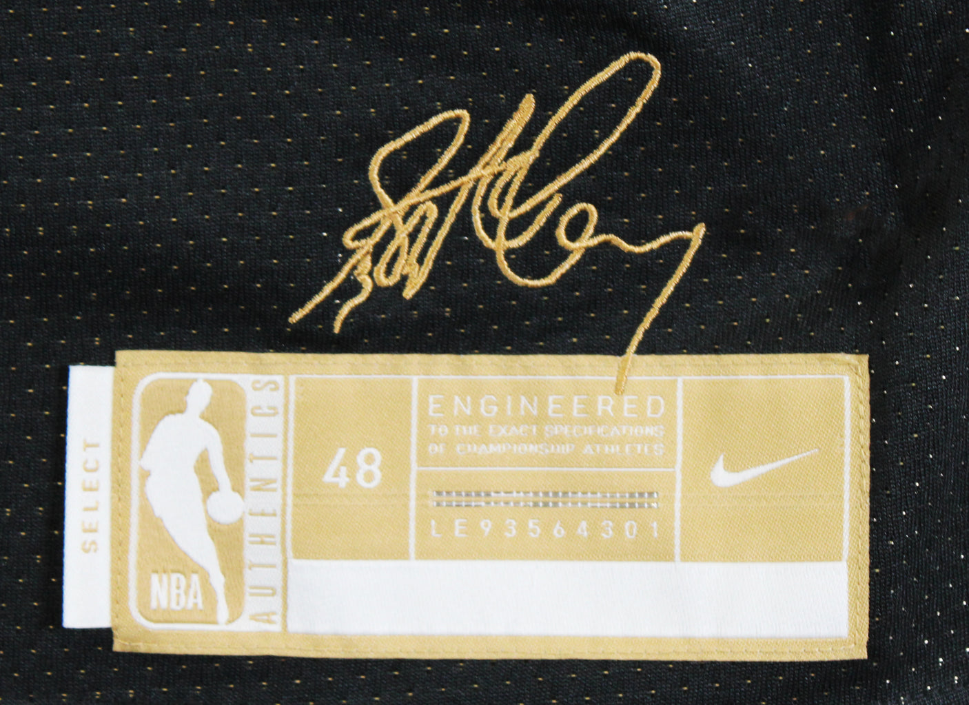 Warriors Stephen Curry Signed Black Jordan Brand SC Edition Jersey BAS Witnessed
