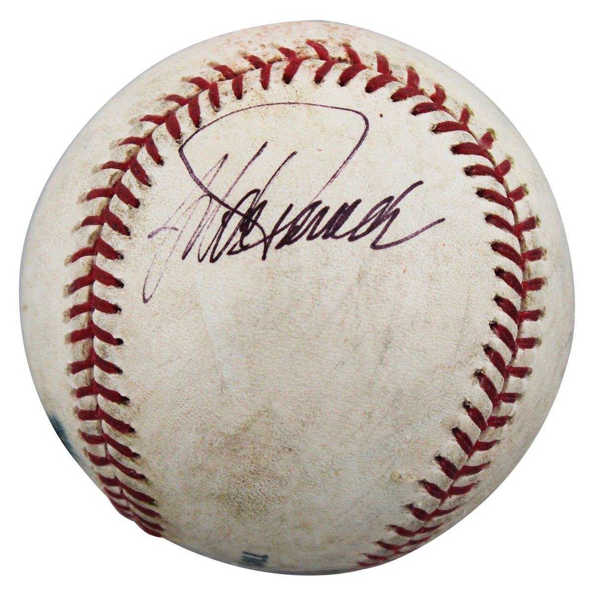 Yankees Jorge Posada Authentic Signed Game Used Selig OML Baseball BAS #BV70333