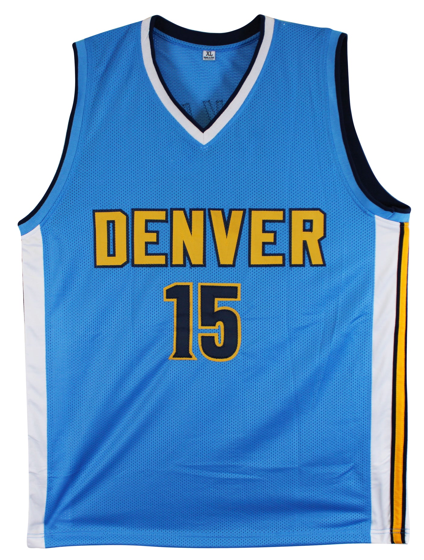 Nikola Jokic Authentic Signed Light Blue Throwback Pro Style Jersey BAS Witness