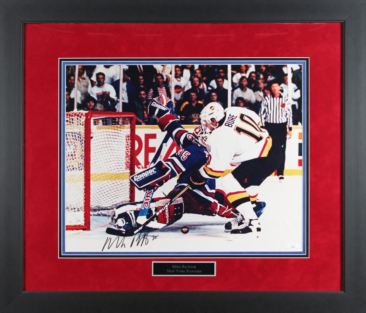 Rangers Mike Richter Authentic Signed 16x20 Framed Horizontal Photo JSA #AS95463