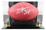Travis Kelce Signed Super Bowl LVIII Logo Wilson "Duke" Football W/ Case BAS Wit