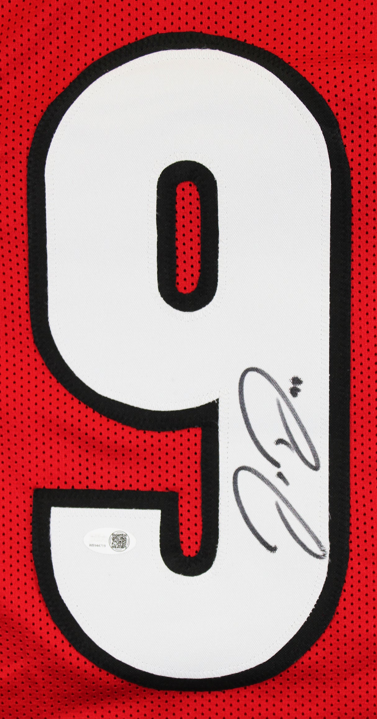 Georgia Jordan Davis Authentic Signed Red Pro Style Jersey JSA Witness 3