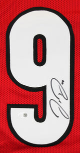 Georgia Jordan Davis Authentic Signed Red Pro Style Jersey JSA Witness 3
