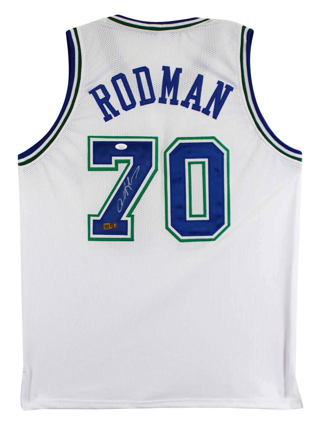 Dennis Rodman Authentic Signed White Pro Style Jersey Autographed JSA #WA328559