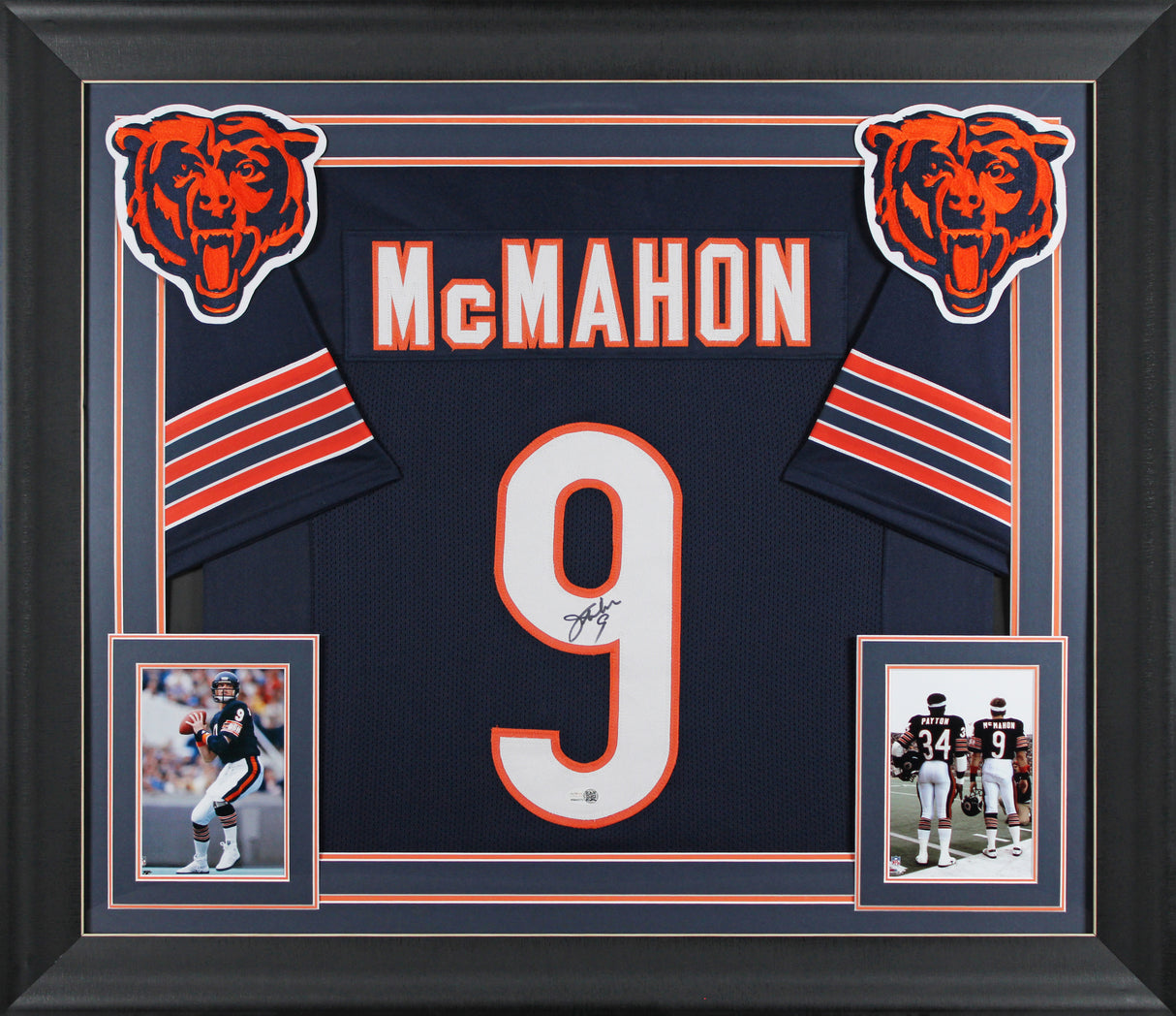 Jim McMahon Authentic Signed Navy Pro Style Framed Jersey JSA Witness