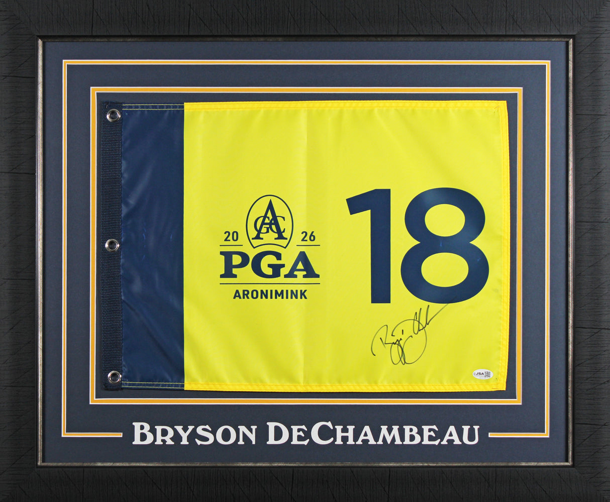 Bryson DeChambeau Signed & Framed 2026 PGA Championship Pin Flag JSA #CM34147