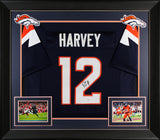 R.J. Harvey Authentic Signed Navy Pro Style Framed Jersey JSA Witness