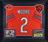 D.J. Moore Authentic Signed Orange Pro Style Framed Jersey BAS Witnessed