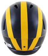 Michigan Aidan Hutchinson Signed Full Size Speed Rep Helmet W/ Case BAS Witness