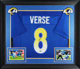 Jared Verse Authentic Signed Blue Pro Style Framed Jersey BAS Witnessed 2