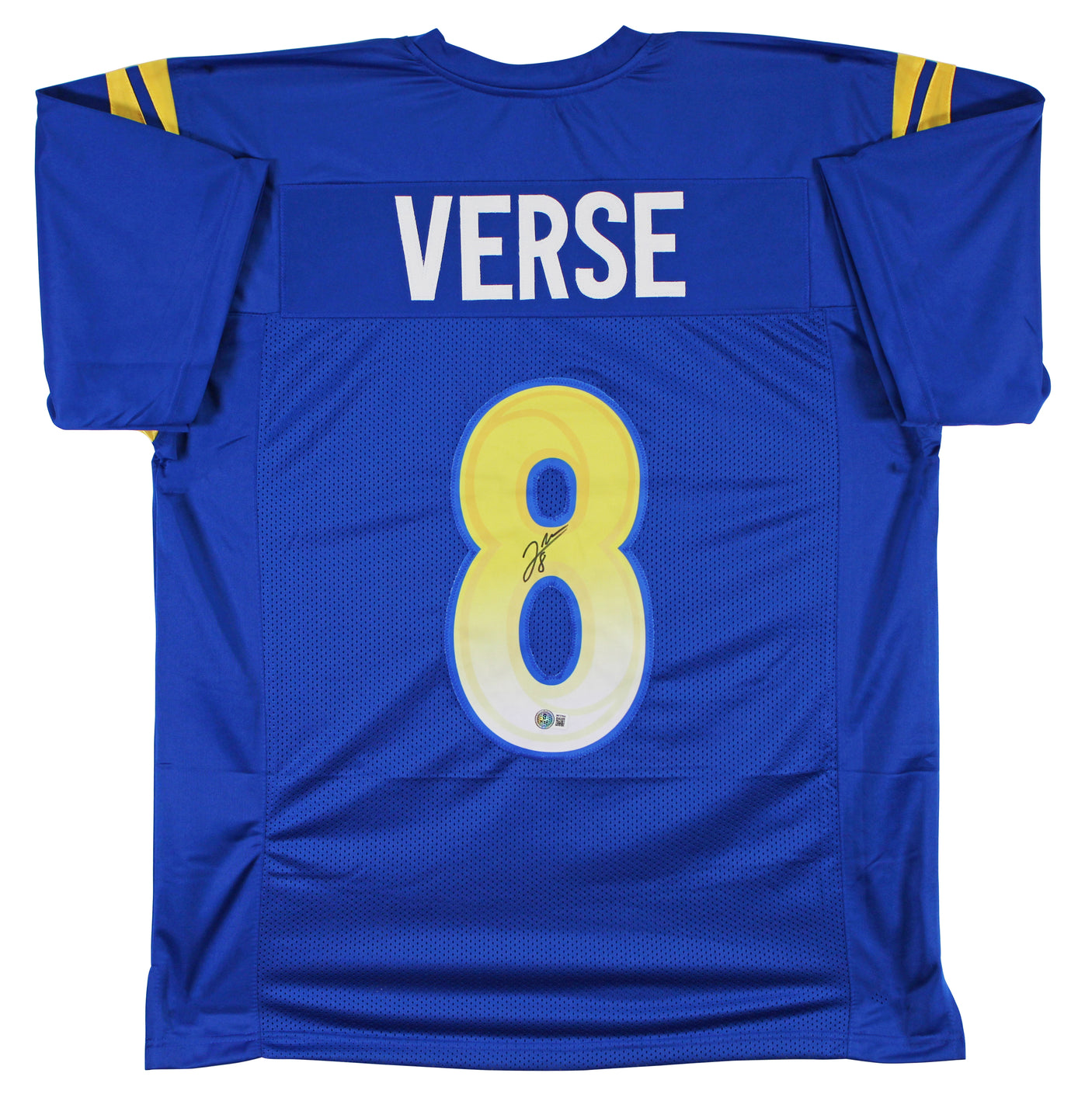 Jared Verse Authentic Signed Blue Pro Style Jersey Autographed BAS Witnessed 2