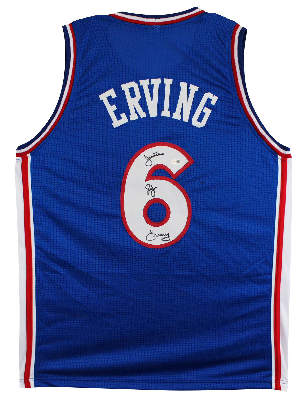 Julius "Dr. J" Erving Authentic Signed Blue Pro Style Jersey JSA Witness