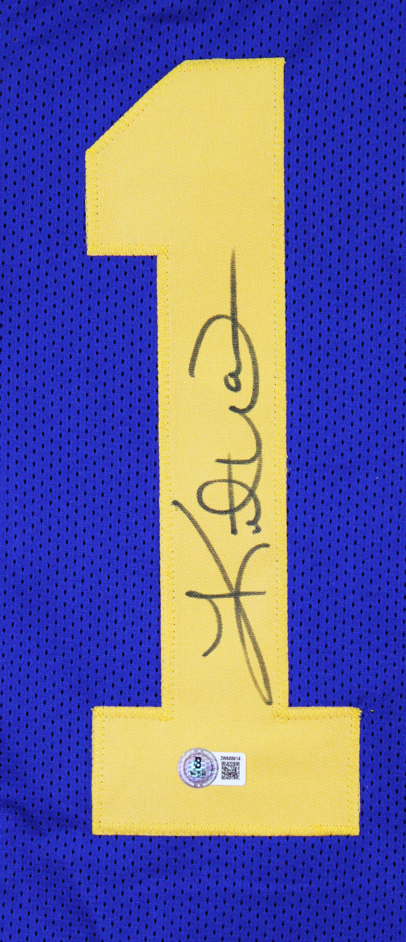 Kurt Warner Authentic Signed Blue Pro Style Jersey Autographed BAS Witnessed