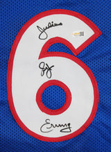 Julius "Dr. J" Erving Authentic Signed Blue Pro Style Jersey JSA Witness