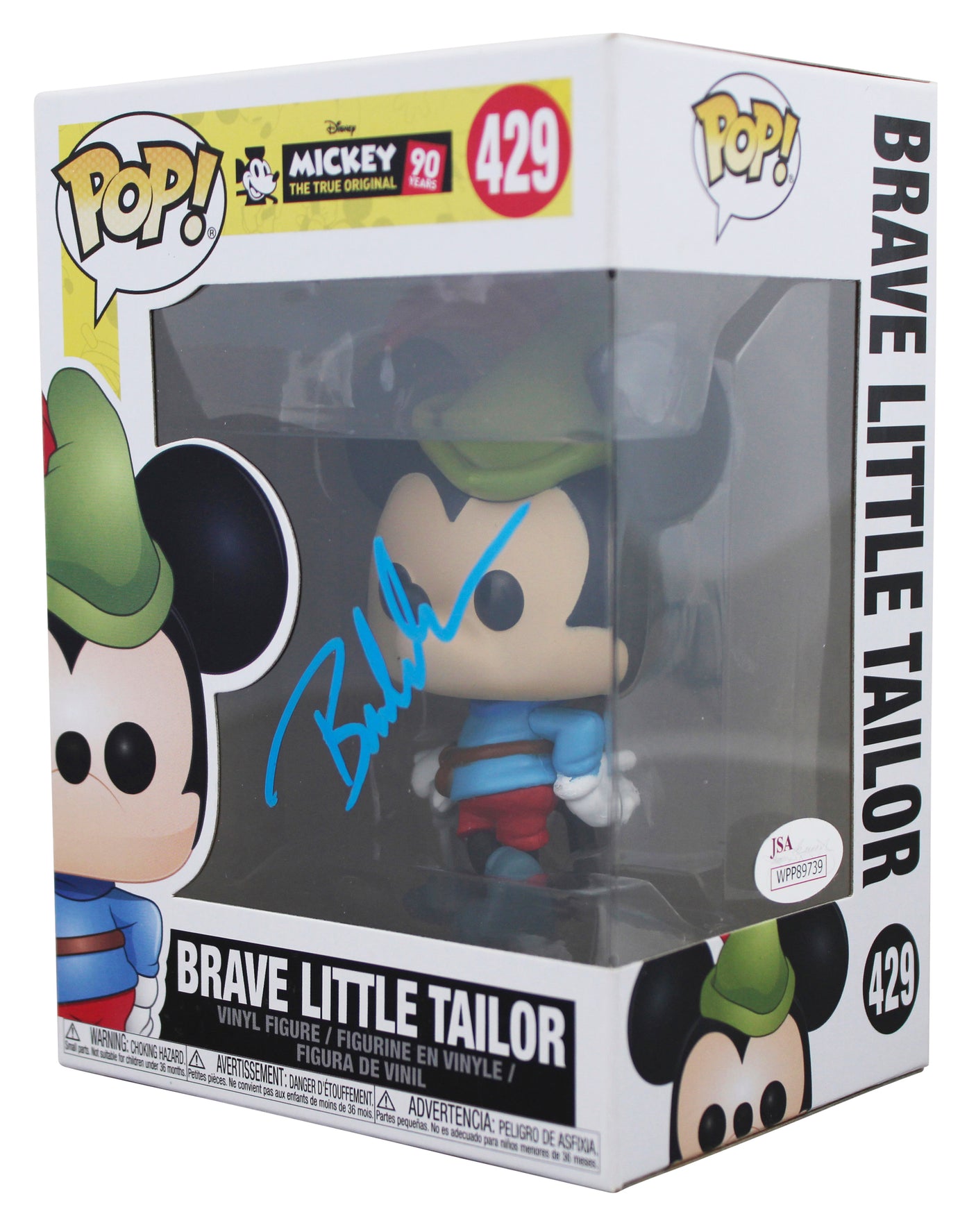 Bret Iwan Signed Brave Little Tailor #429 Funko Pop Vinyl Figure JSA W #WPP89739